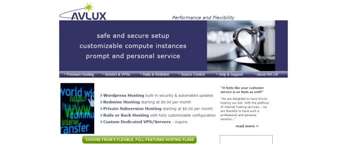 Avlux.net Web Hosting Review: Fully Customizable Configuration