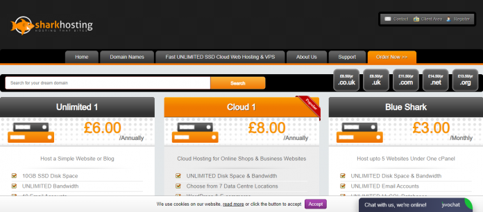 Sharkhosting.co Web Hosting Review: Low Cost UK Web Hosting Company.