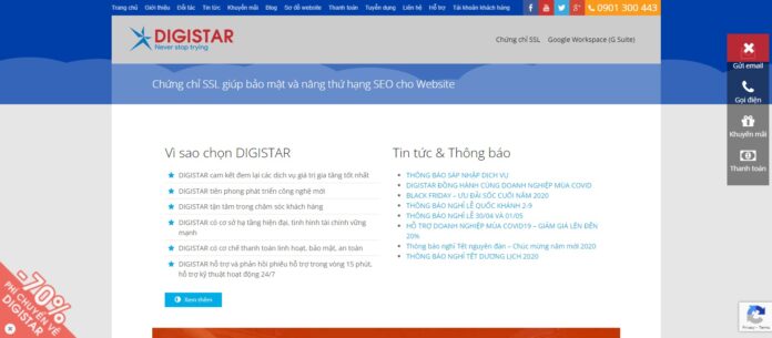 Digistar Web Hosting Review: Online Data Services JSC
