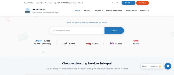 Nepclouds.com Web Hosting Review: Cheapest Hosting Services in Nepal