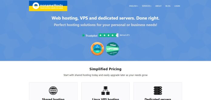 Nonamehosts Web Hosting Review: Instant Service Activation