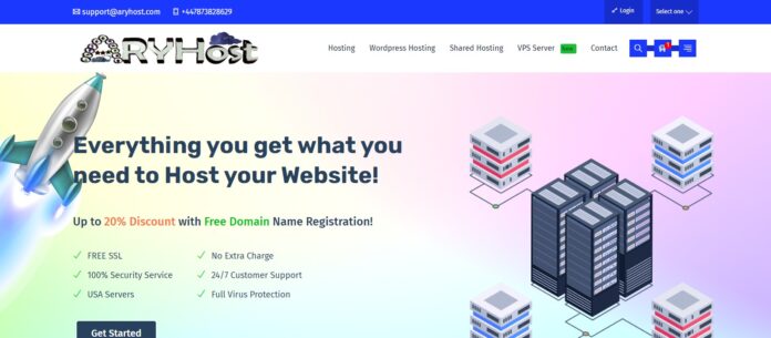 Aryhost Web Hosting Review: Up to 20% Discount with Free Domain