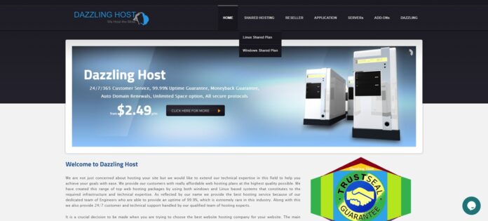 Dazzlinghost Web Hosting Review: Unlimited Domain Host