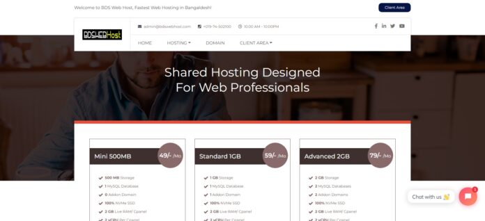 Bdswebhost Web Hosting Review: Shared Hosting Designed For Web Professionals