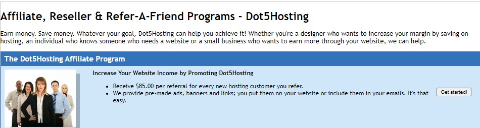 Dot5hosting affiliate program