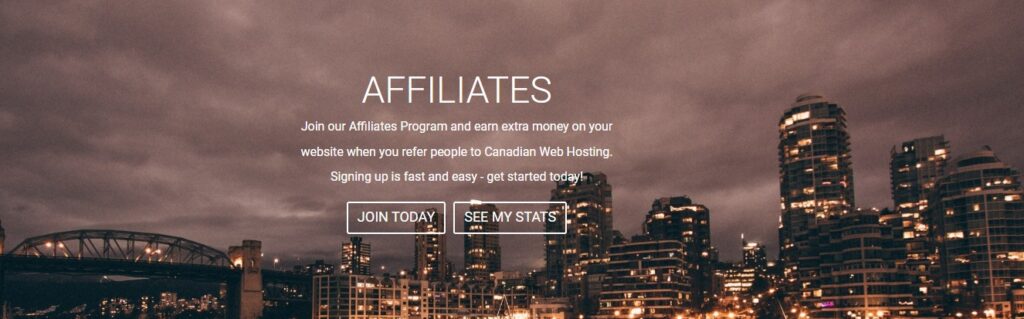 Canadianwebhosting affiliate program